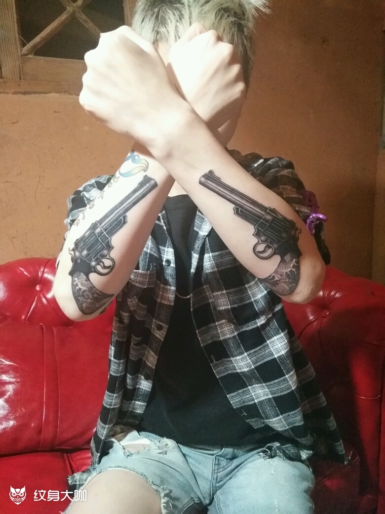 双枪_纹身图案手稿图片_大闹天宫的纹身作品集