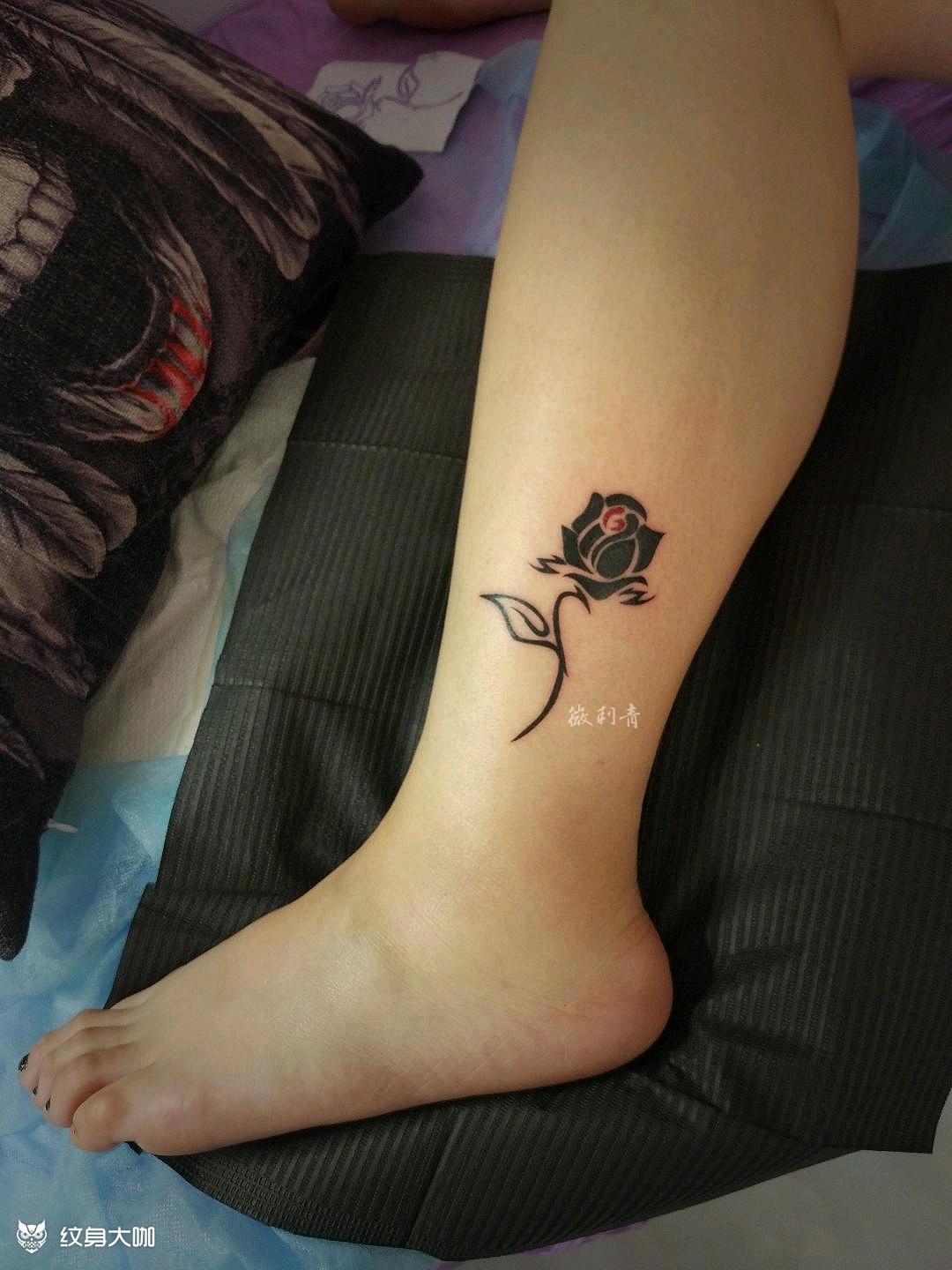 玫瑰图腾_纹身图案手稿图片_刘威的纹身作品集