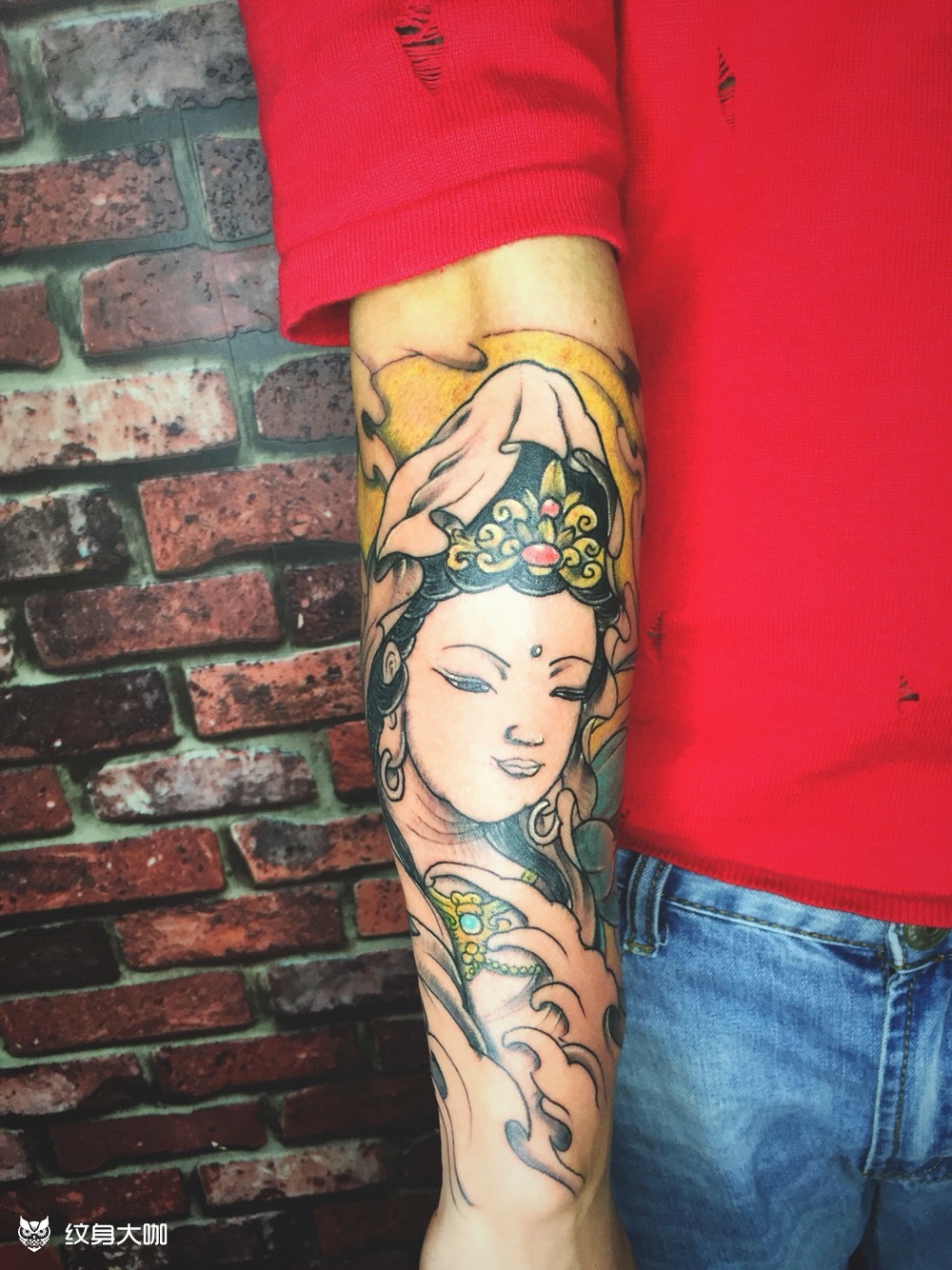 观音_纹身图案手稿图片_马明的纹身作品集