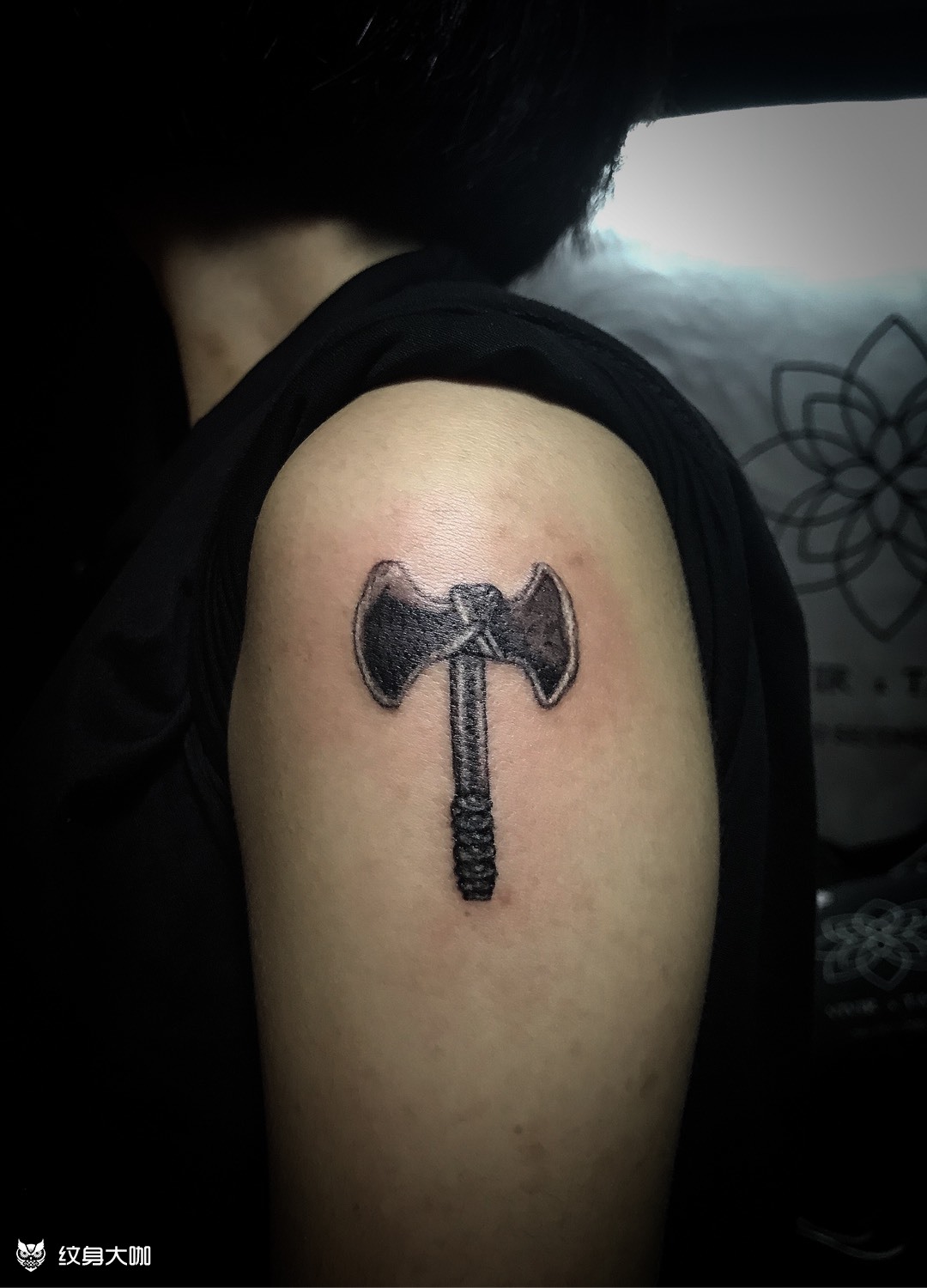 斧头_纹身图案手稿图片_vivir的纹身作品集