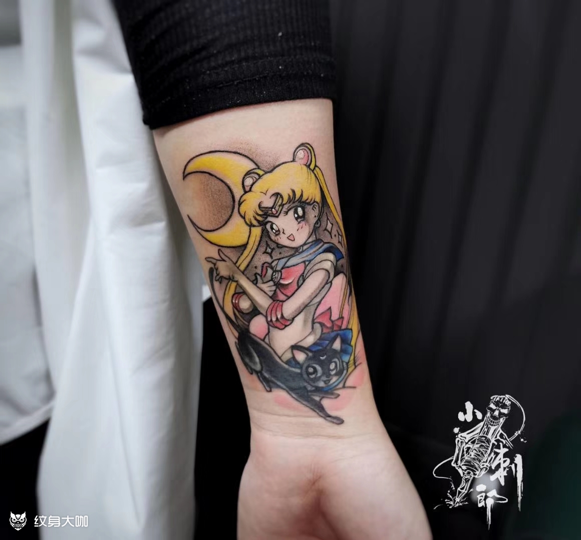 水冰月遮盖_纹身图案手稿图片_闫宇德的纹身作品集