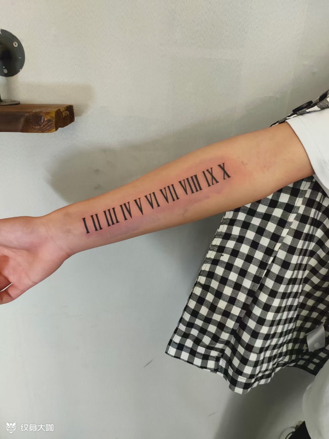 阿拉伯数字_纹身图案手稿图片_人体表皮色素分子注射工程师的纹身作品