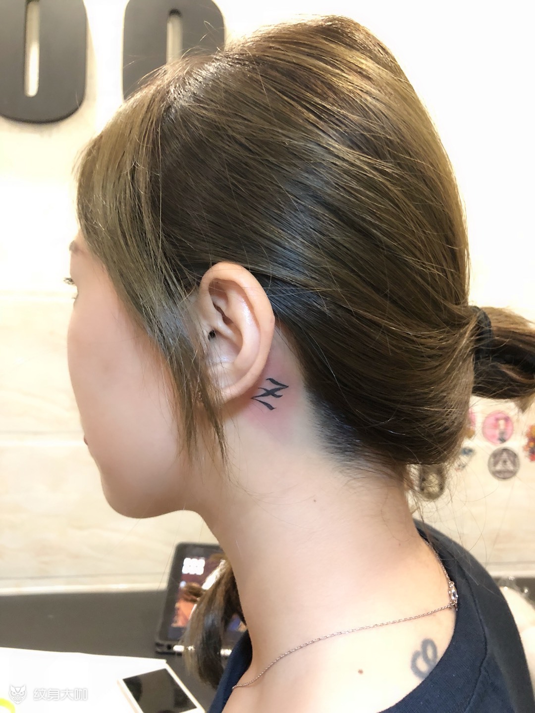 耳后_纹身图案手稿图片_十三的纹身作品集