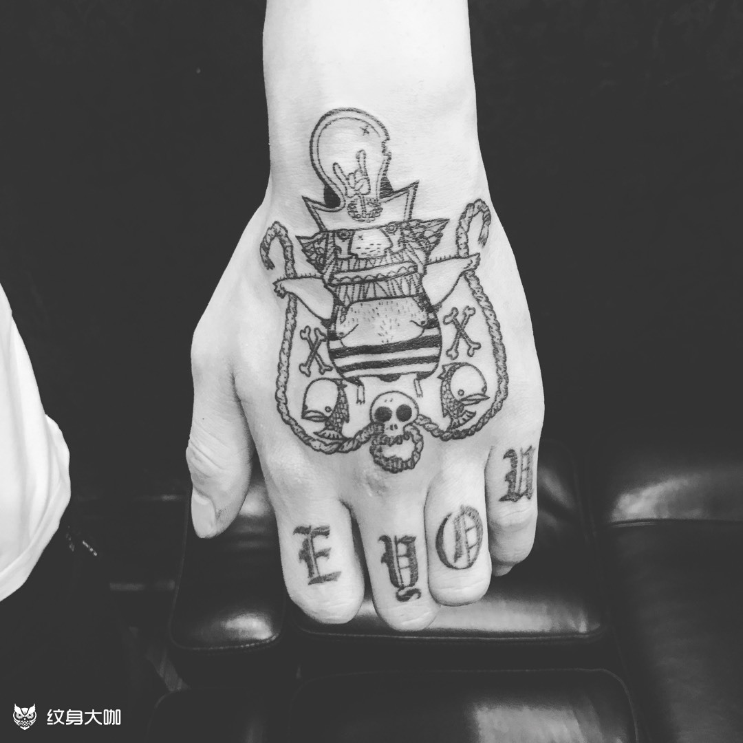 手背海贼王_纹身图案手稿图片_et-房子的纹身作品集