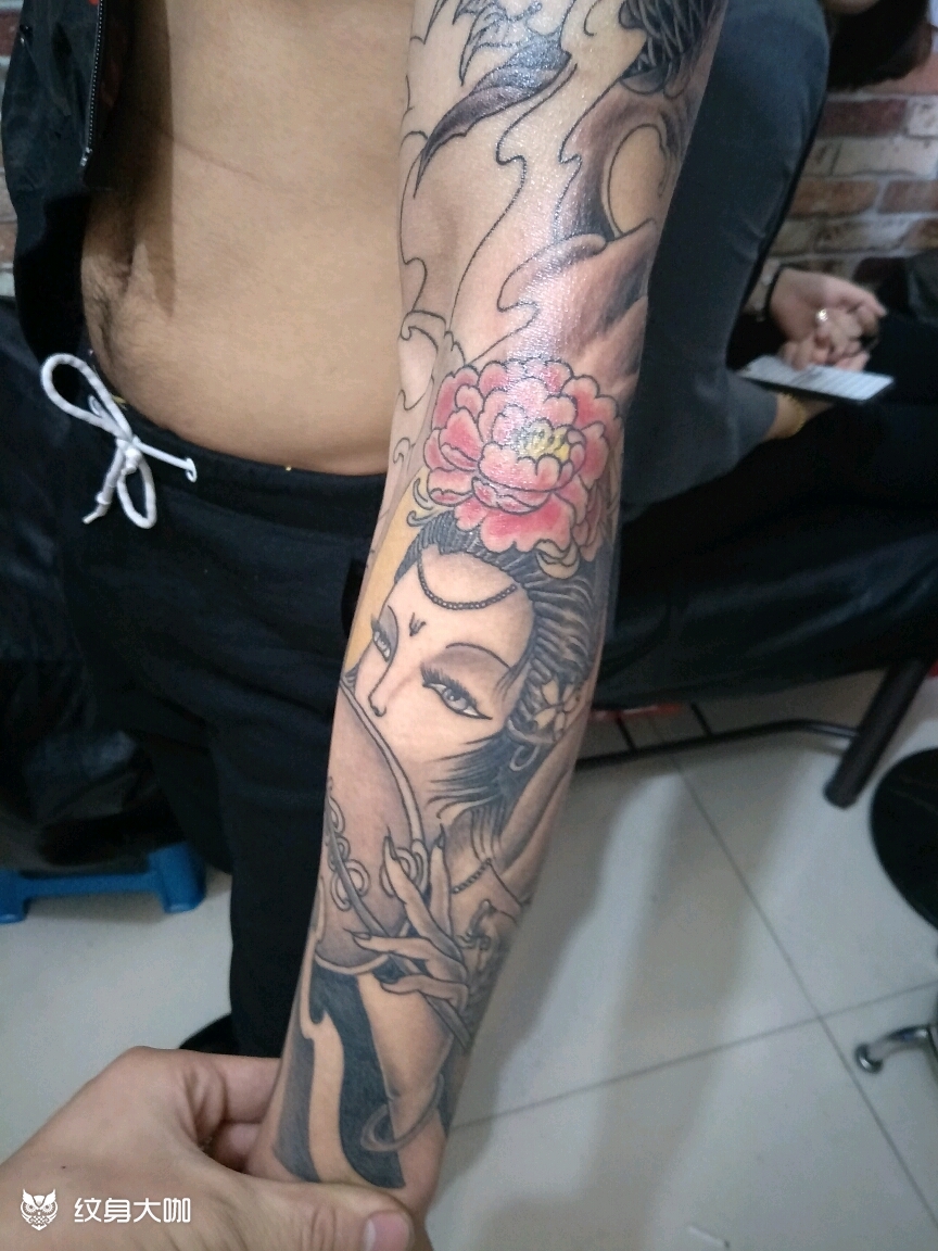 小臂艺妓_纹身图案手稿图片_衣冠臣的纹身作品集
