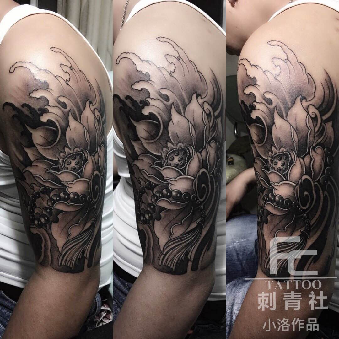 莲花_纹身图案手稿图片_小洛的纹身作品集