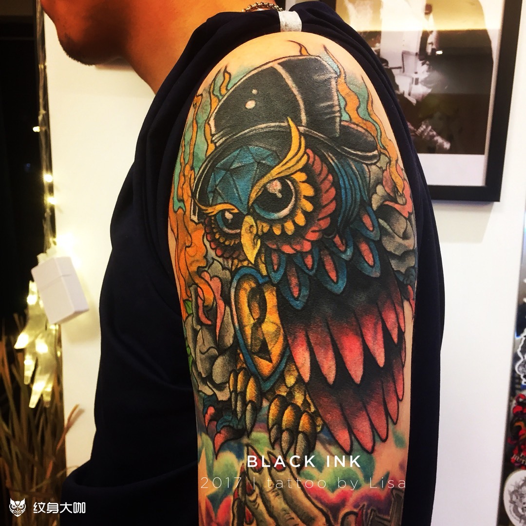 大臂猫头鹰遮盖