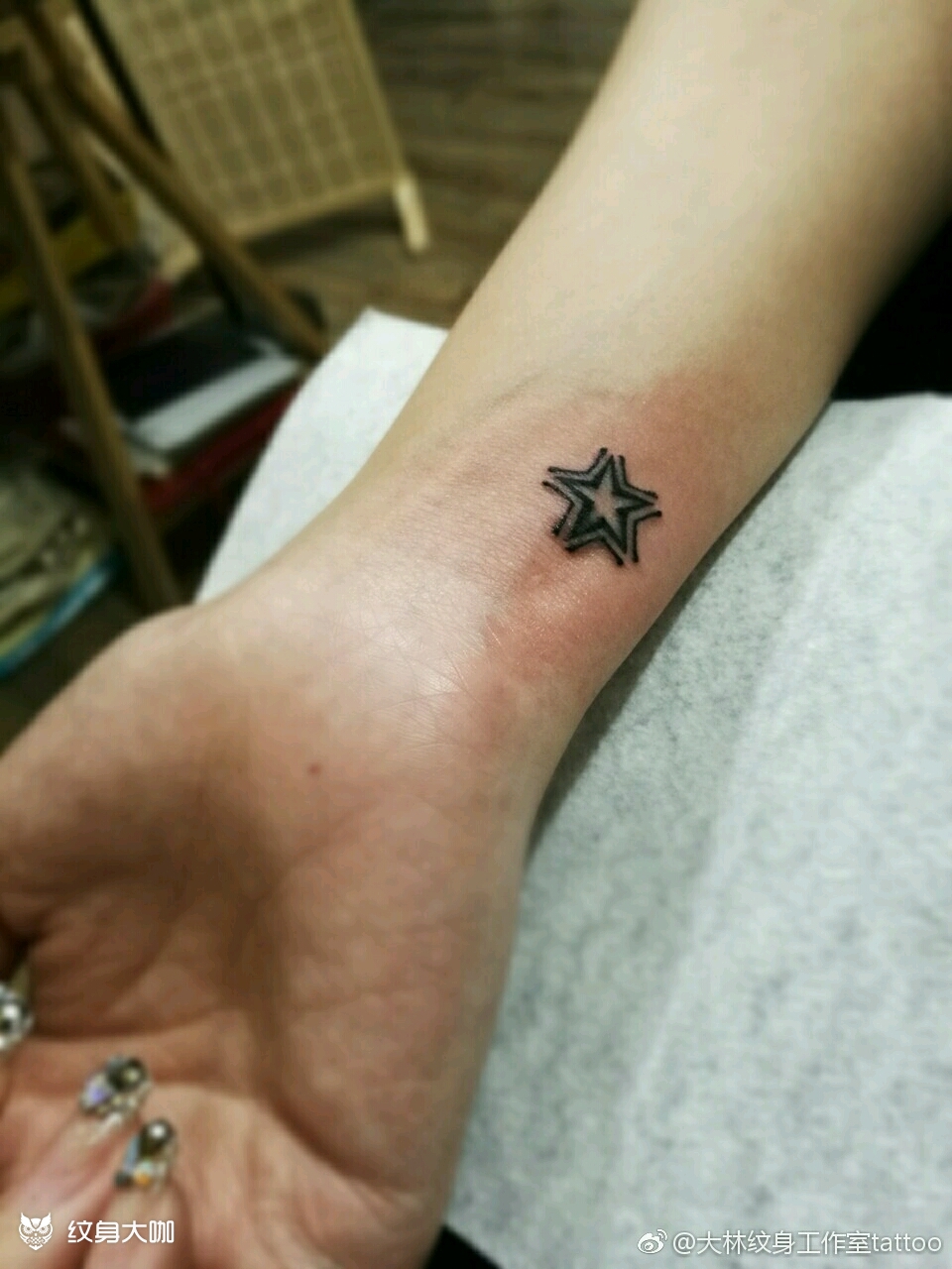 五角星_纹身图案手稿图片_大林的纹身作品集
