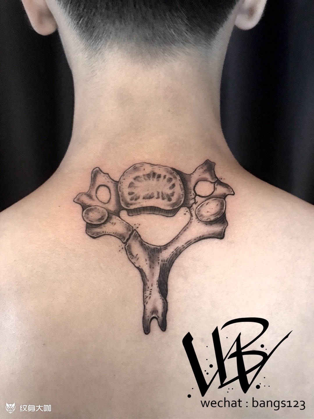 颈椎_纹身图案手稿图片_bang的纹身作品集