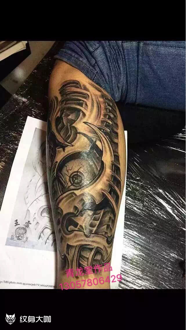 半甲,花臂_纹身图案手稿图片_青龙堂纹身的纹身作品集