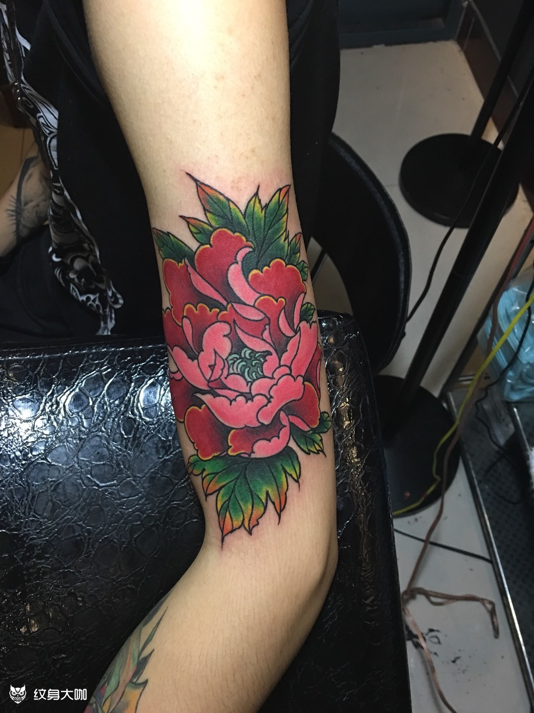 重彩牡丹花_纹身图案手稿图片_高子豪的纹身作品集