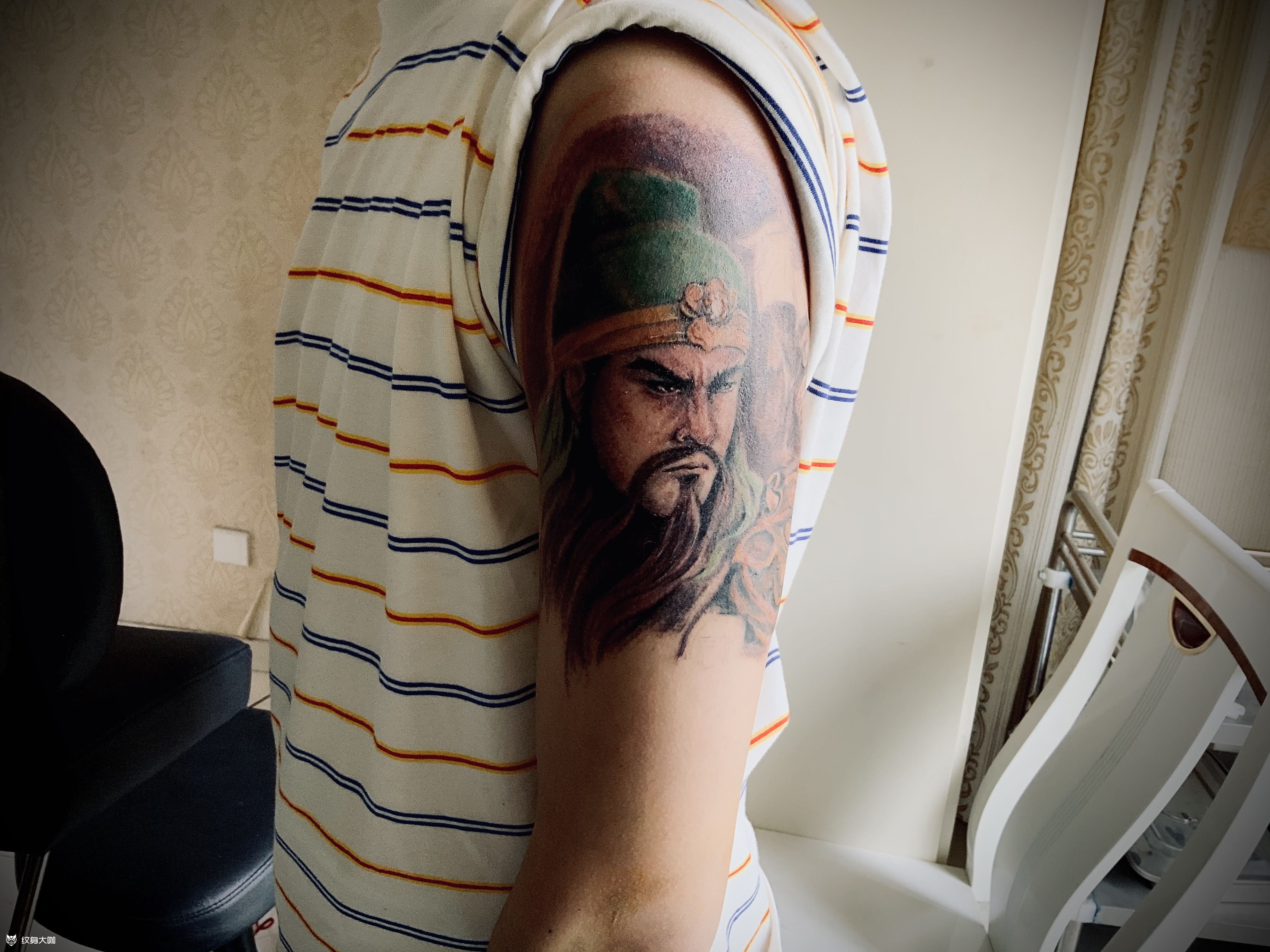 叠彩写实关羽_纹身图案手稿图片_韩铁的纹身作品集