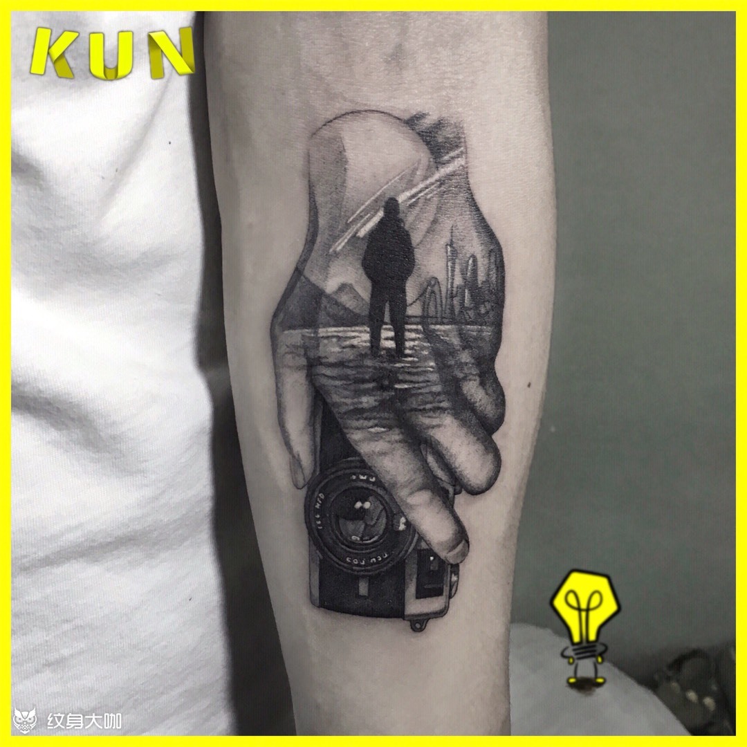 单轴相机·双曝_纹身图案手稿图片_焜老苟的纹身作品集