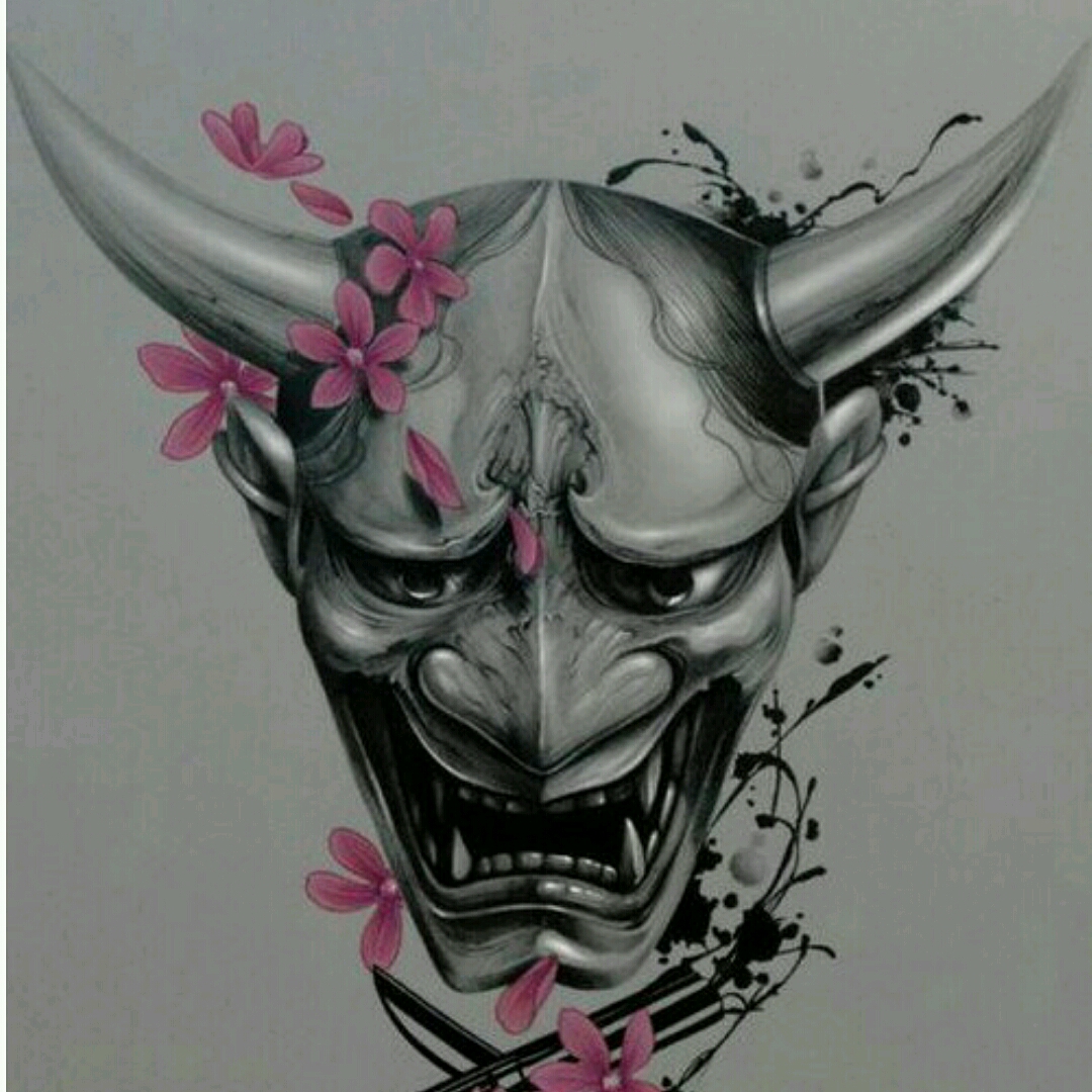 Японский демон Ханья арт