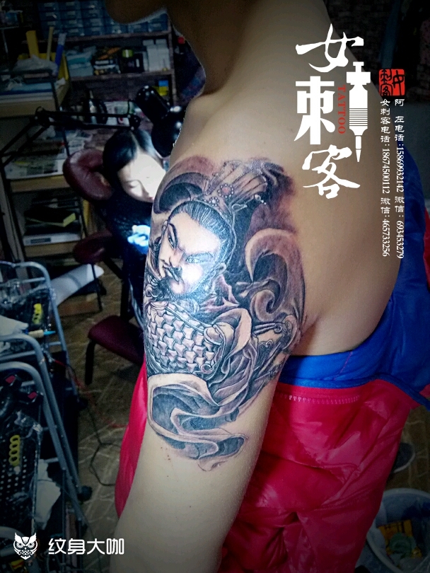 刘备_纹身图案手稿图片_阿左的纹身作品集