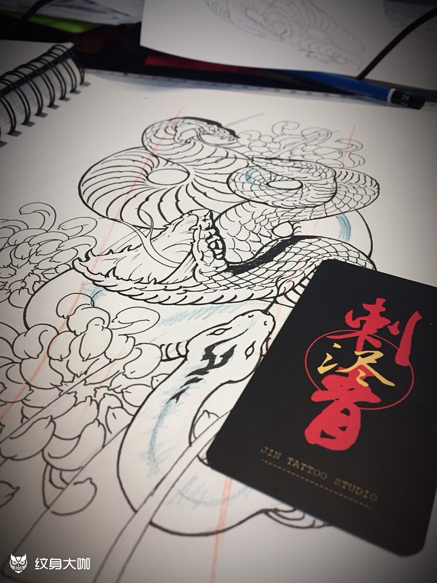 《八岐大蛇2》_纹身图案手稿图片_浕-k的纹身作品集