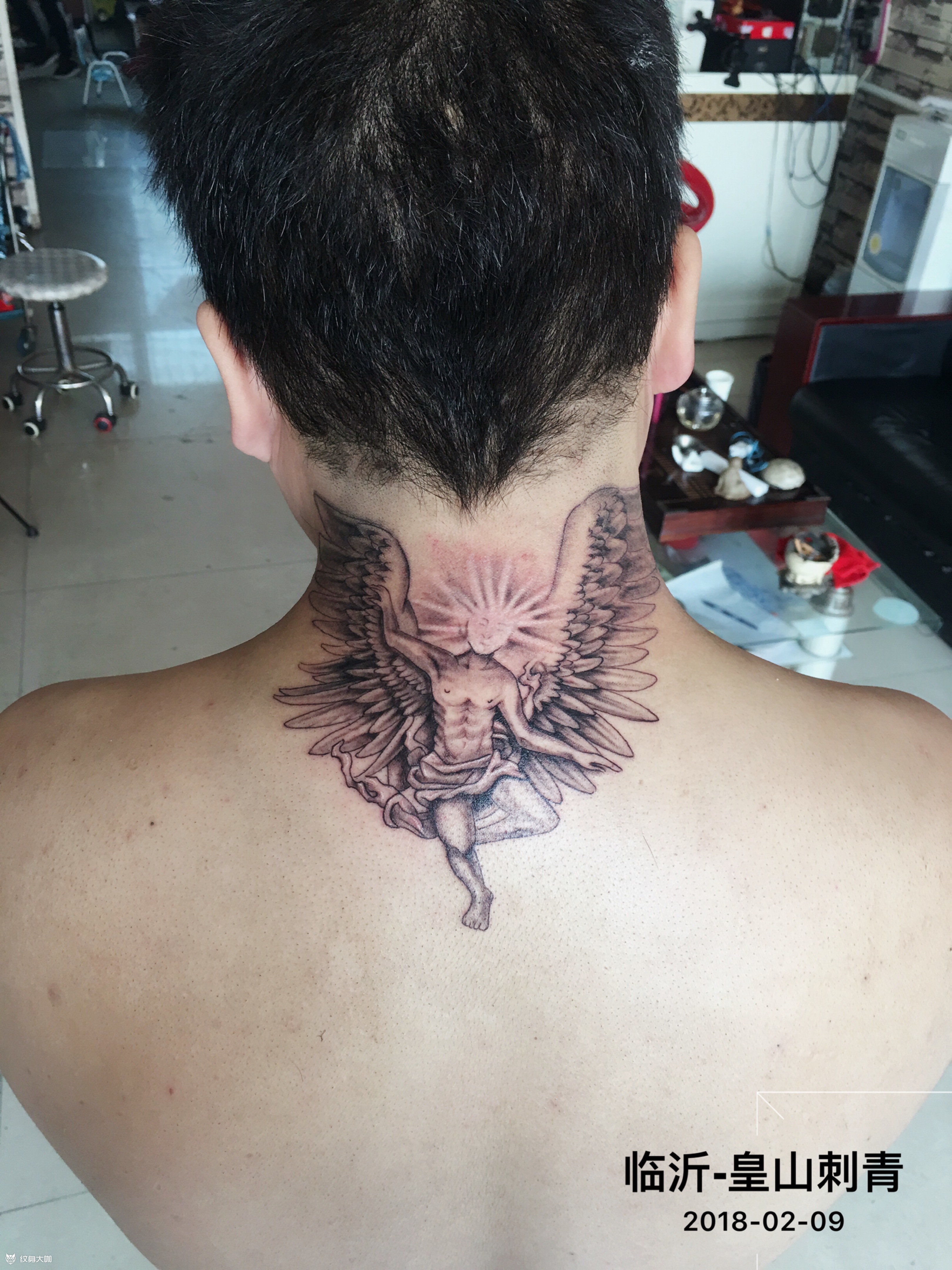 权志龙同款(炽天使)_纹身图案手稿图片_明皓的纹身作品集