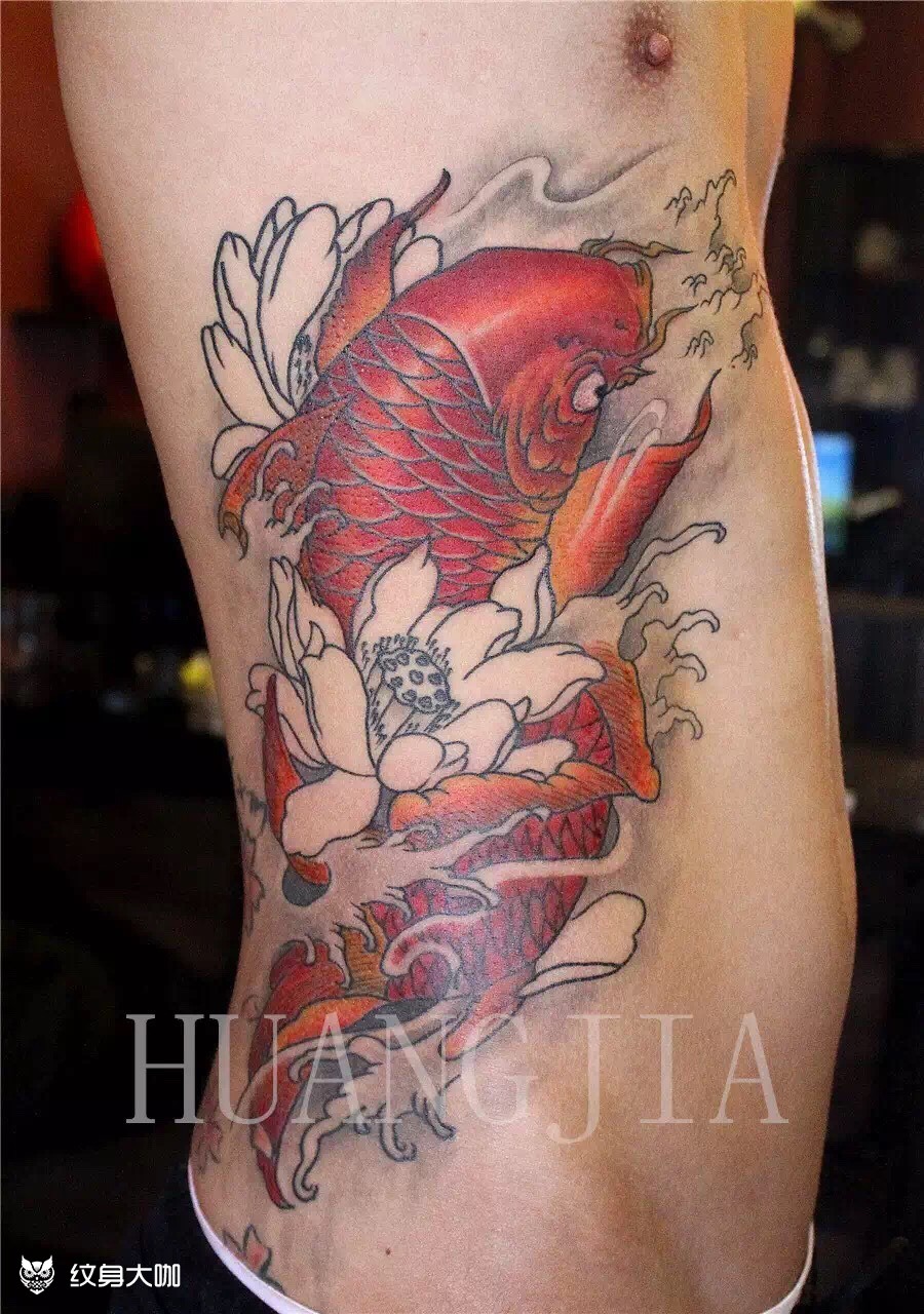 鲤鱼.未完成_纹身图案手稿图片_马小华的纹身作品集