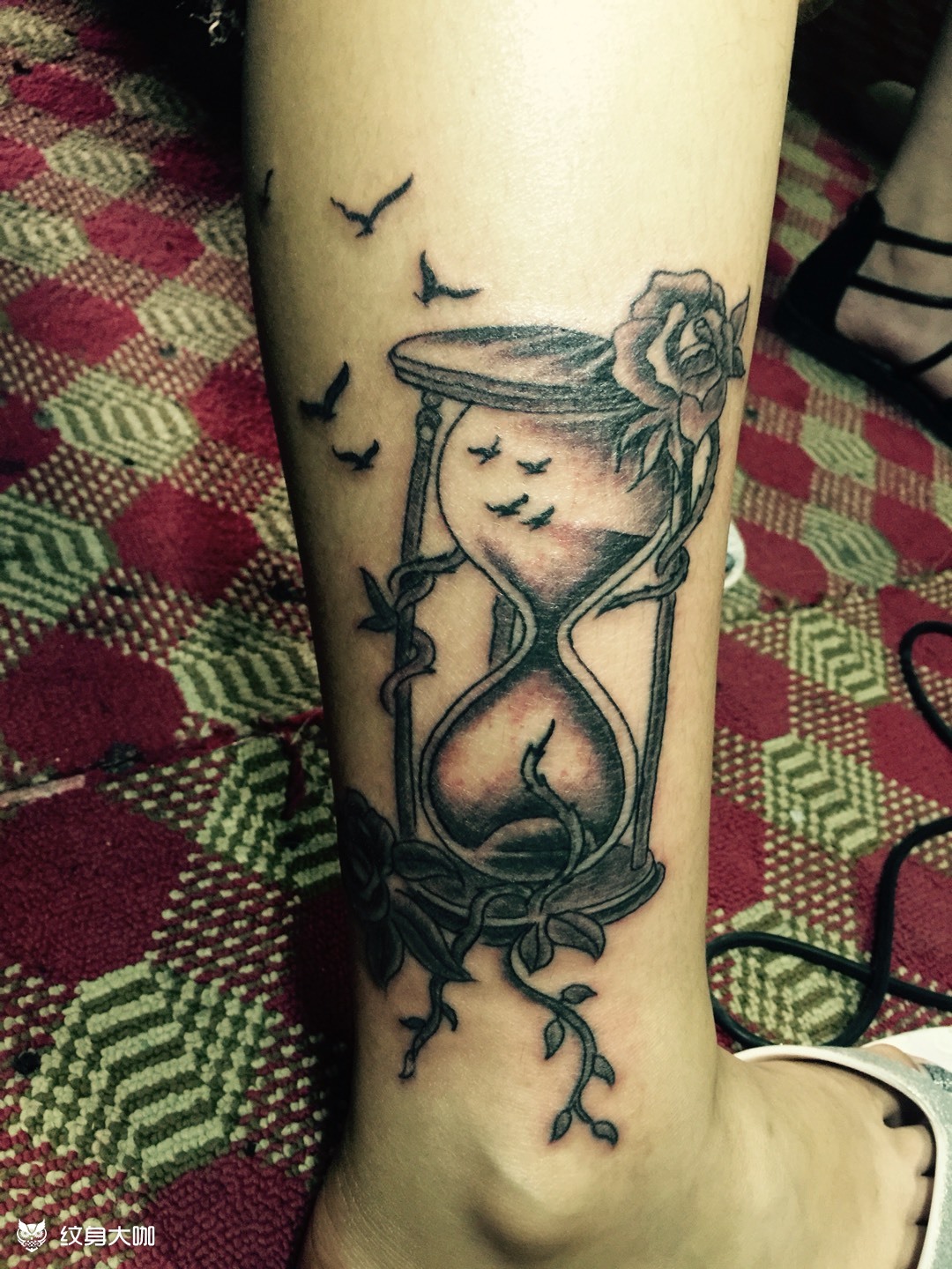 沙漏_纹身图案手稿图片_栾于文的纹身作品集