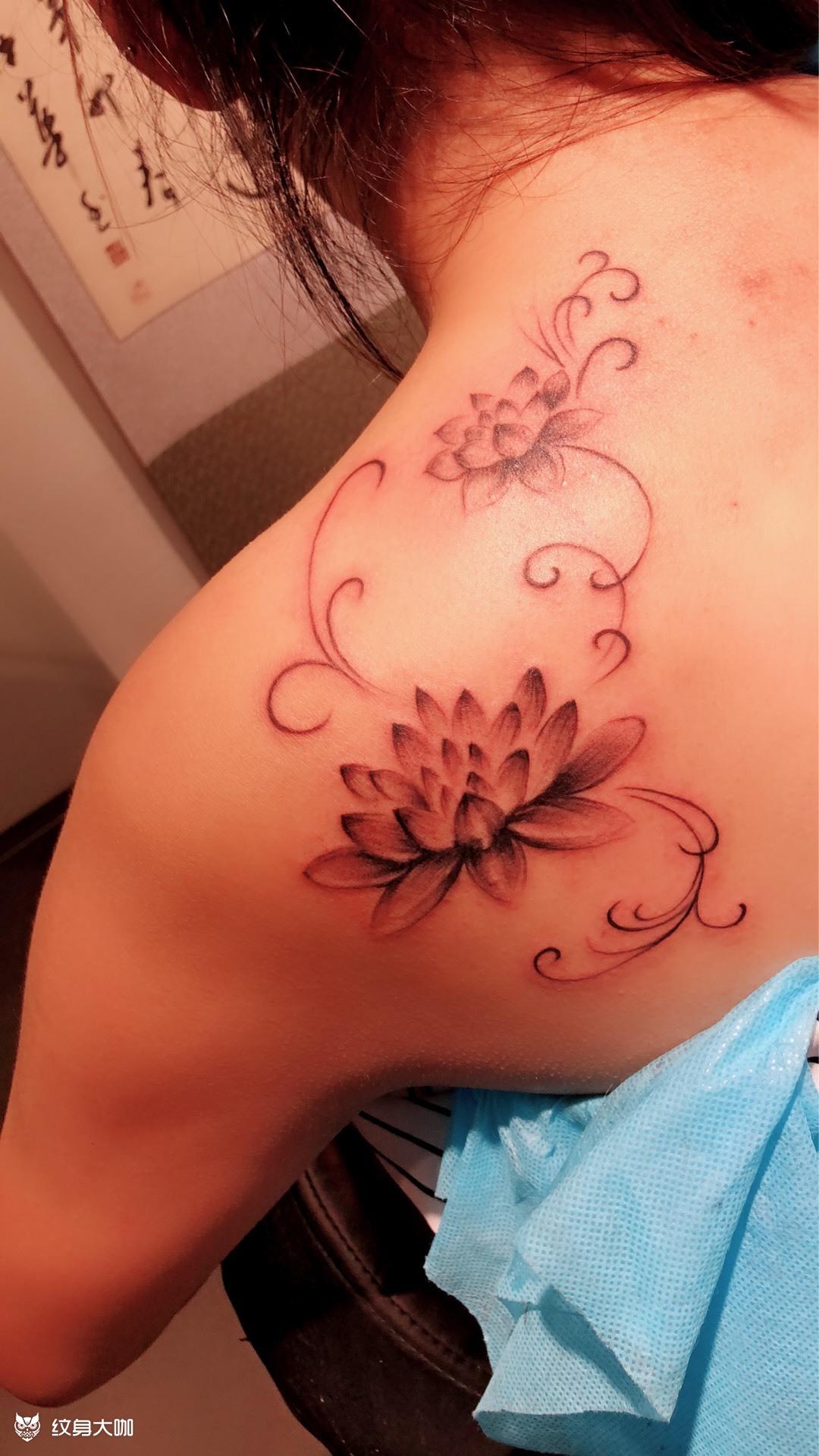 莲花_纹身图案手稿图片_七月的纹身作品集
