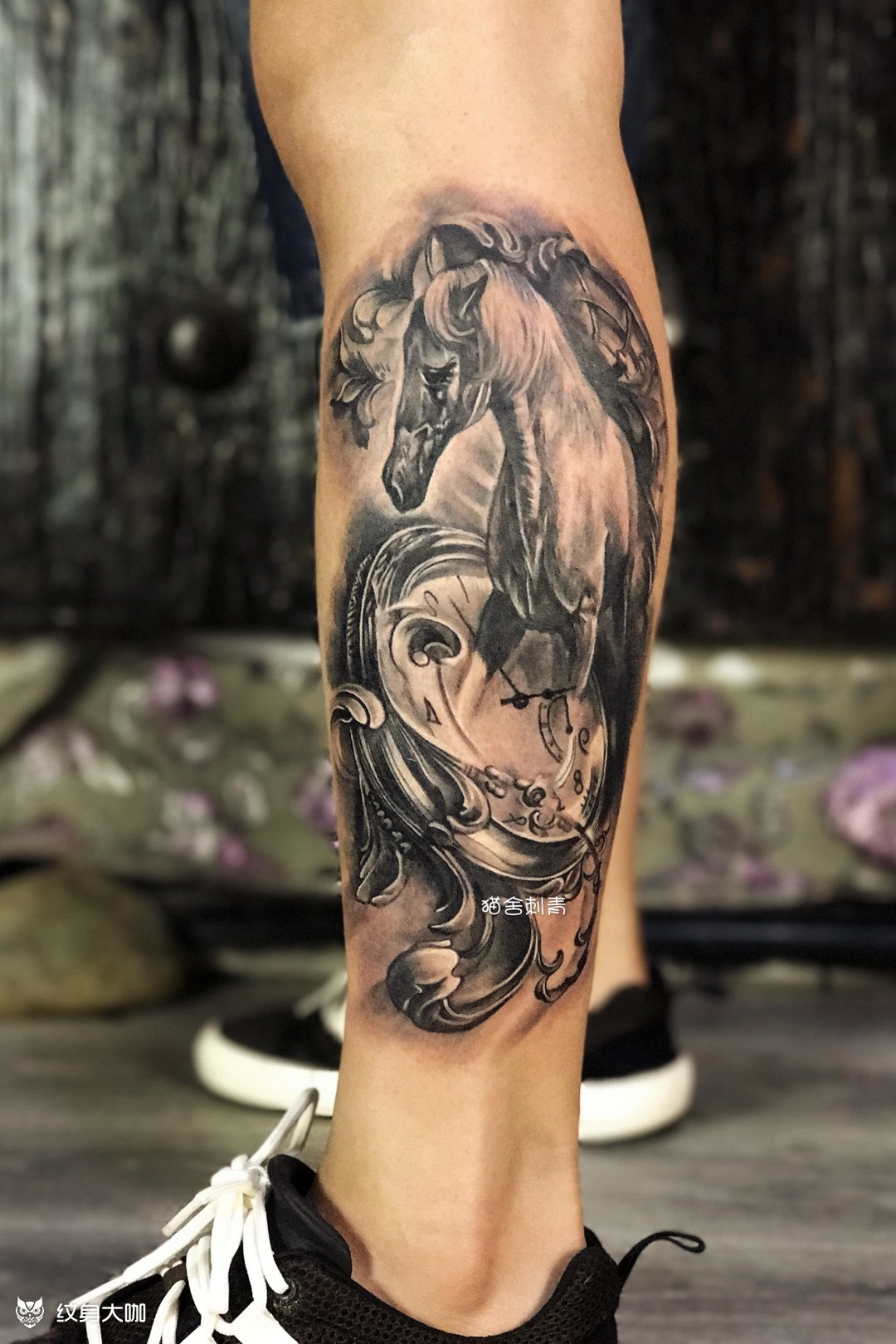 马_纹身图案手稿图片_孙涛的纹身作品集