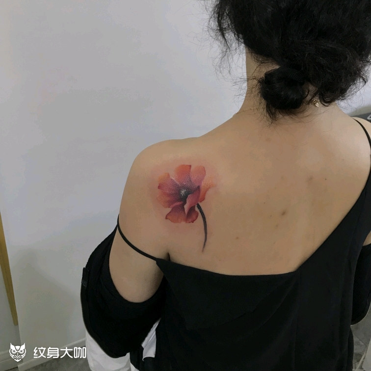 罂粟花_纹身图案手稿图片_唐良快的纹身作品集