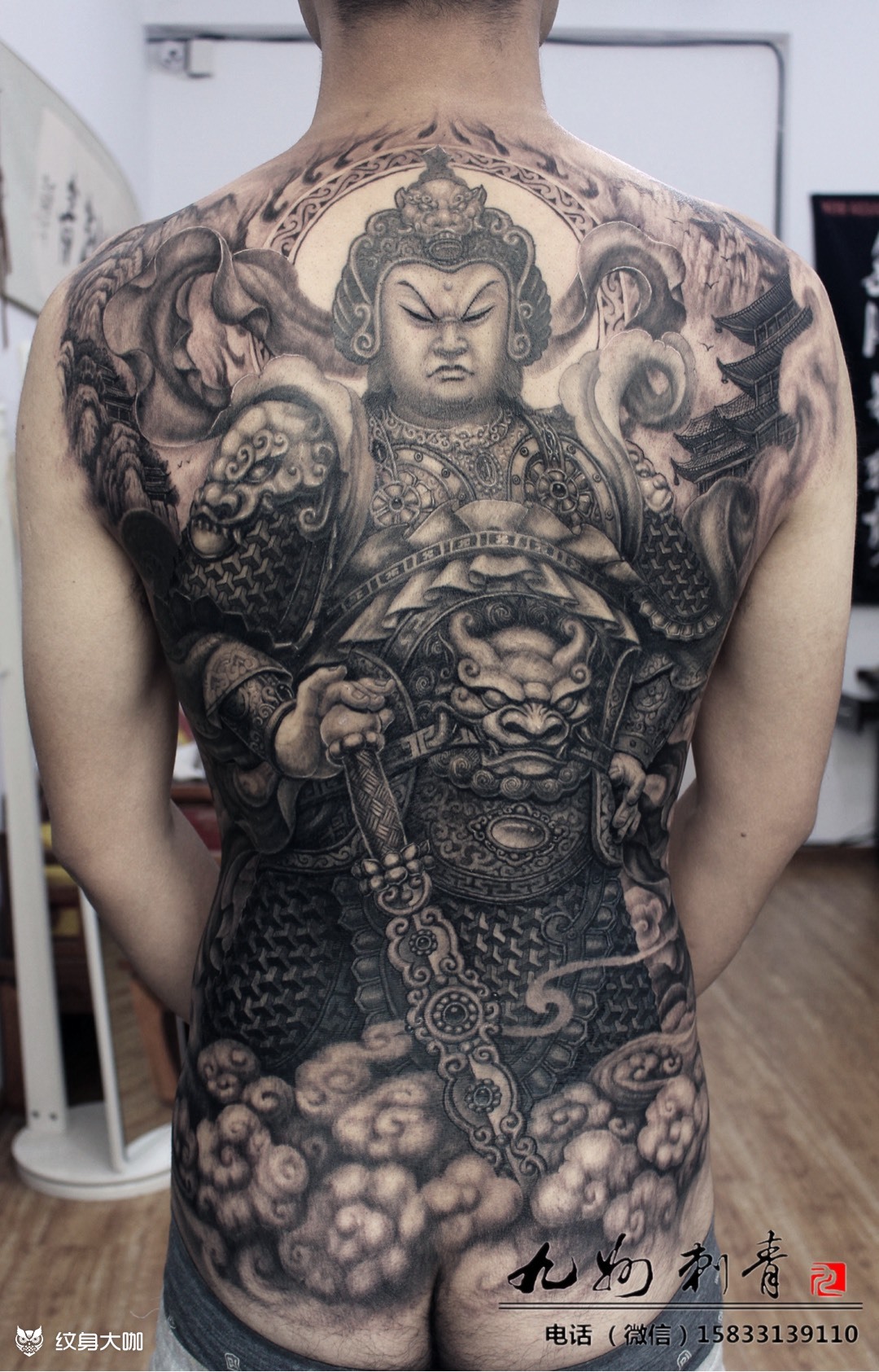 韦驮菩萨_纹身图案手稿图片_庄永生的纹身作品集