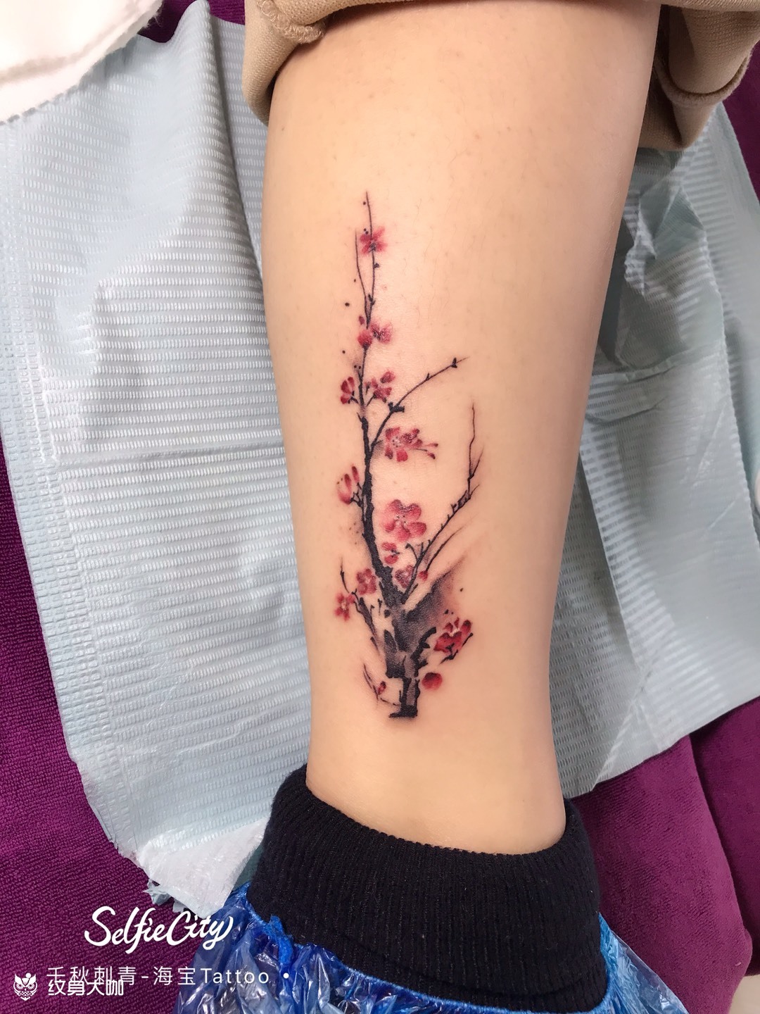 梅花_纹身图案手稿图片_千秋霸气的纹身作品集