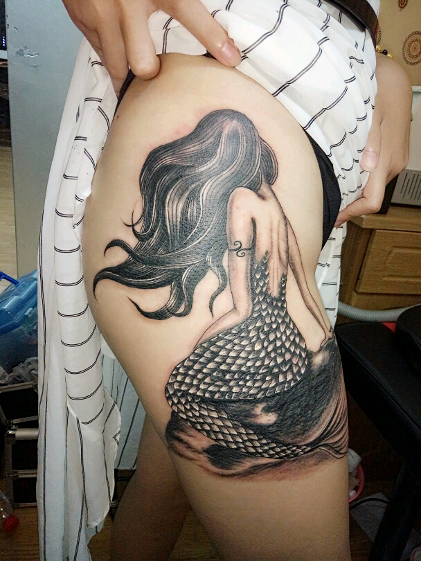 美人鱼_纹身图案手稿图片_狂雨的纹身作品集