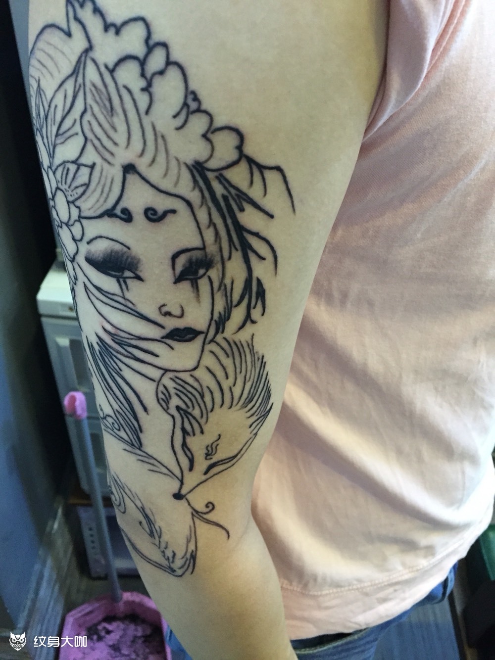 时间原因,未上色_纹身图案手稿图片_佰色ヽ 欣与轩的纹身作品集