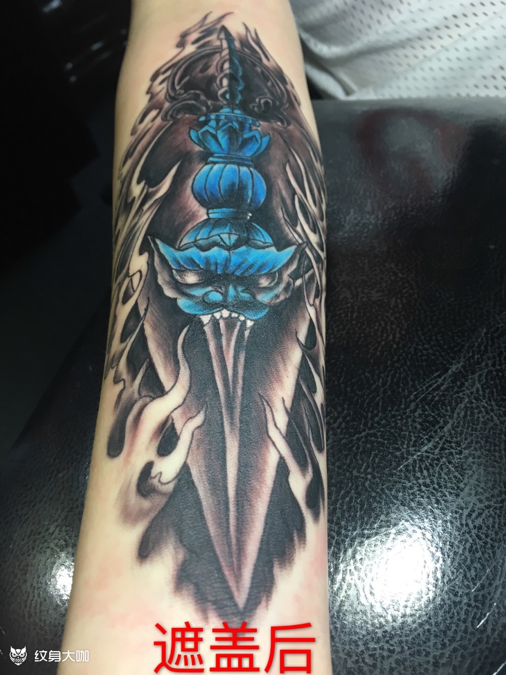 降魔杵_纹身图案手稿图片_郭判的纹身作品集