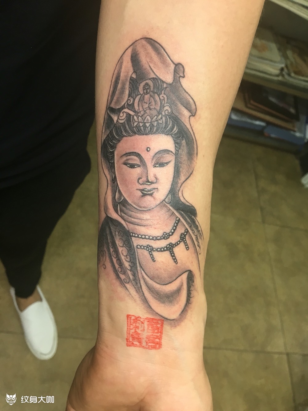 观音_纹身图案手稿图片_李军的纹身作品集