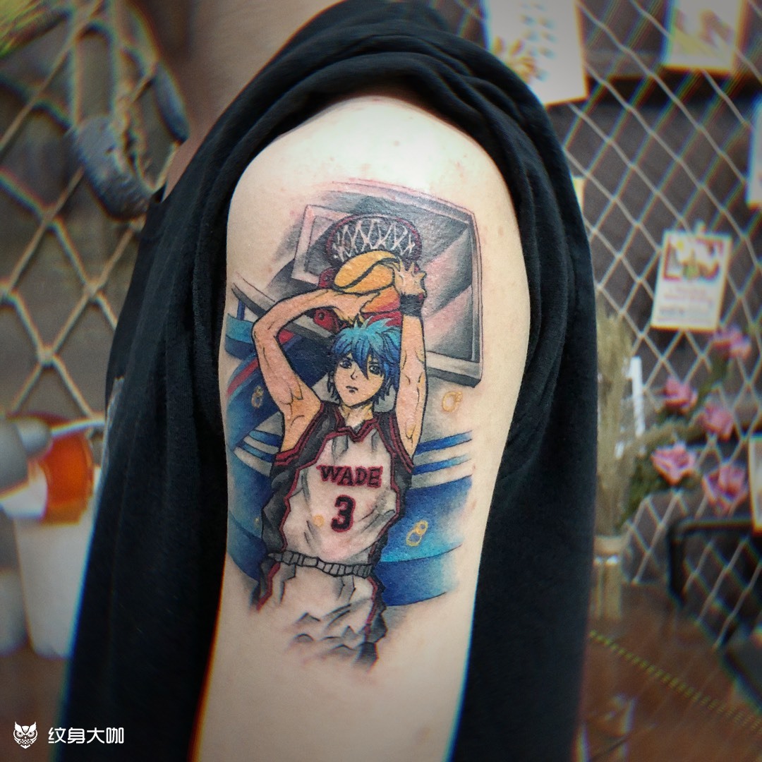 黑子的篮球_纹身图案手稿图片_胡玲玲的纹身作品集