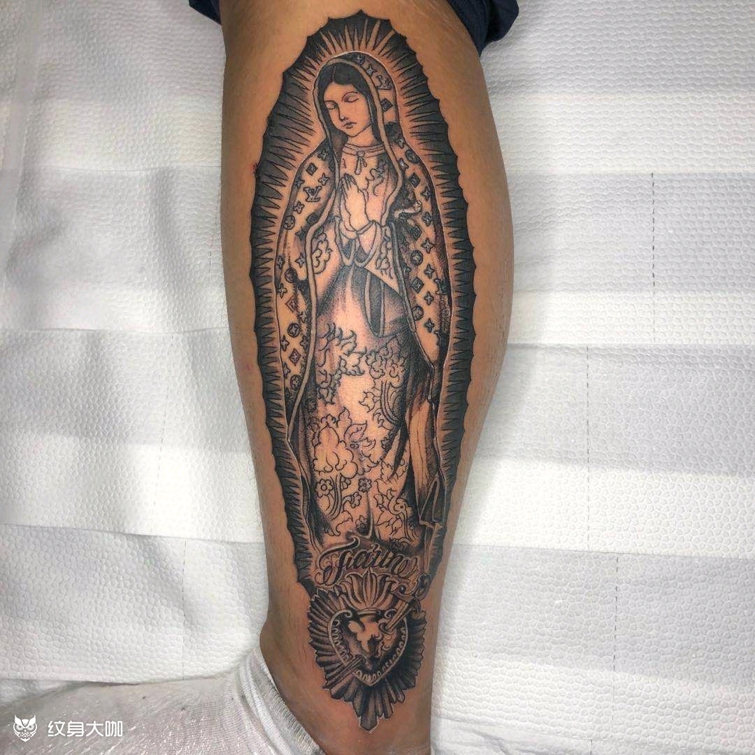 瓜达卢佩圣母_纹身图案手稿图片_sink的纹身作品集