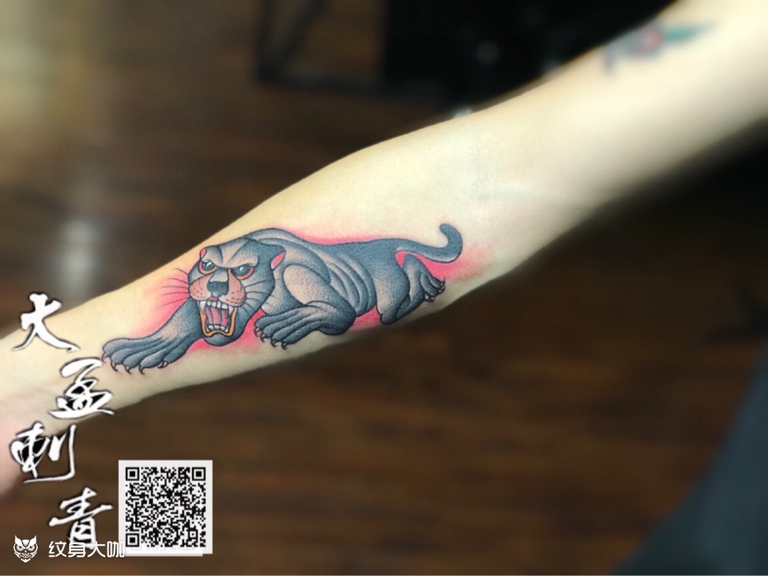 豹子_纹身图案手稿图片_静阿静90的纹身作品集