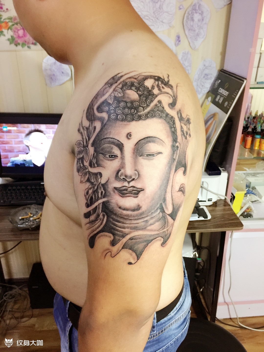 大日如来_纹身图案手稿图片_朱馗的纹身作品集