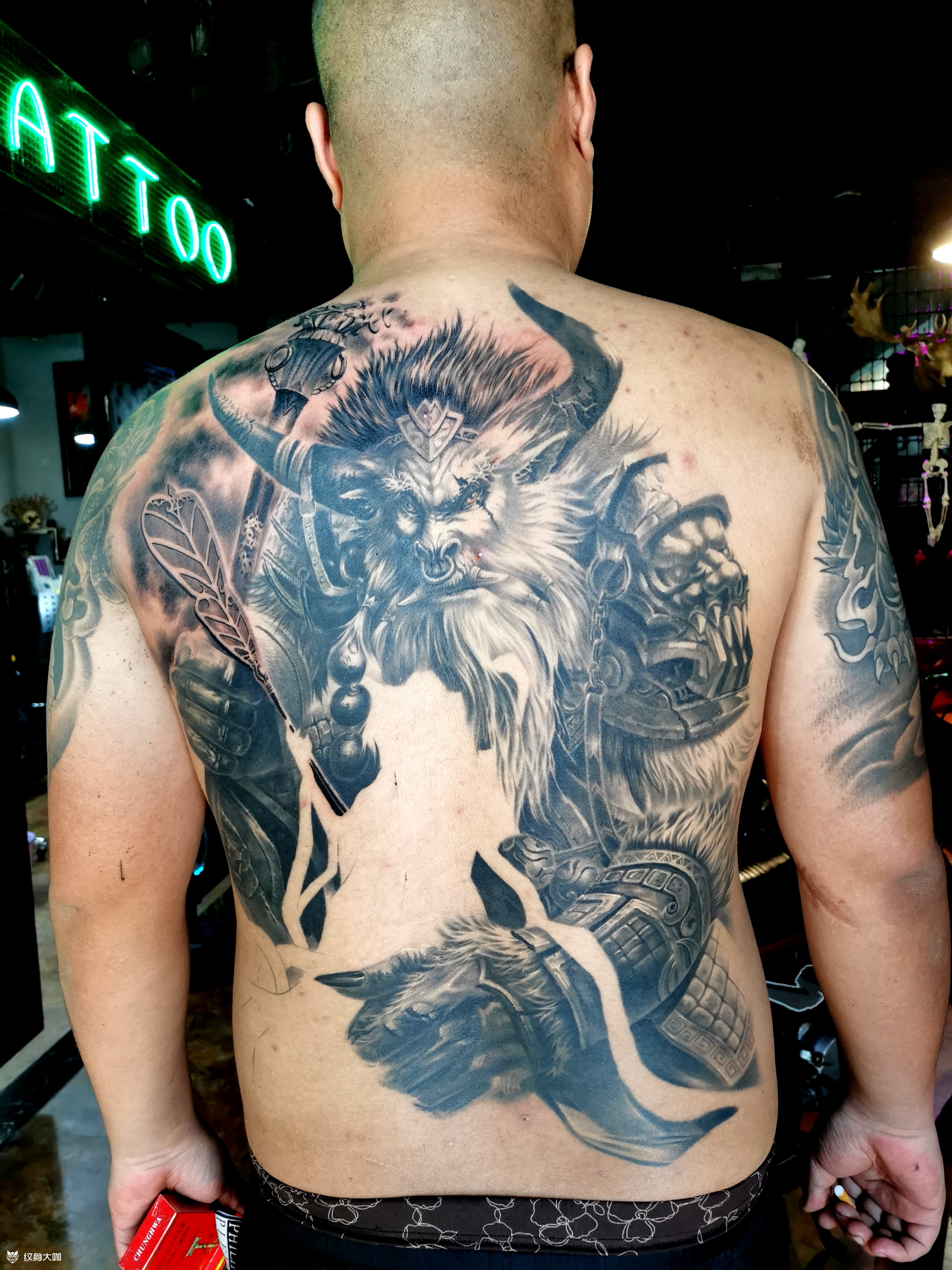 牛魔(未完)_纹身图案手稿图片_小泉的纹身作品集