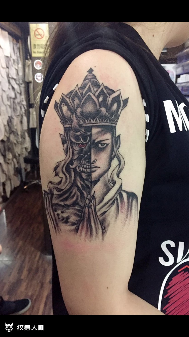 善恶_纹身图案手稿图片_杨子的纹身作品集