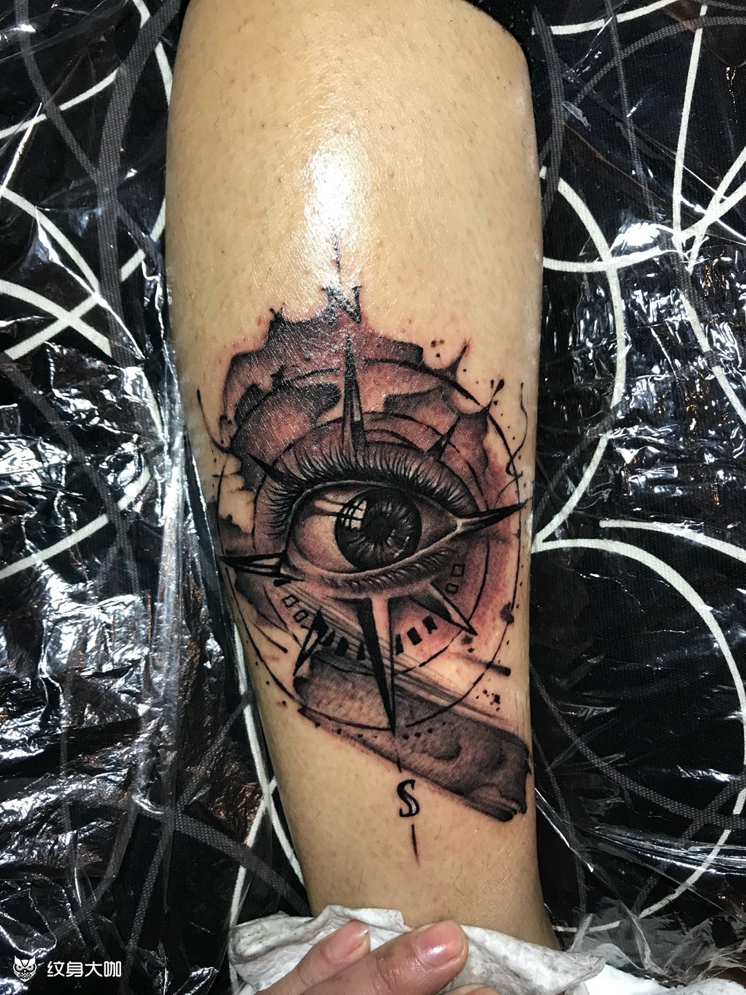 眼睛 水墨_纹身图案手稿图片_黄东的纹身作品集