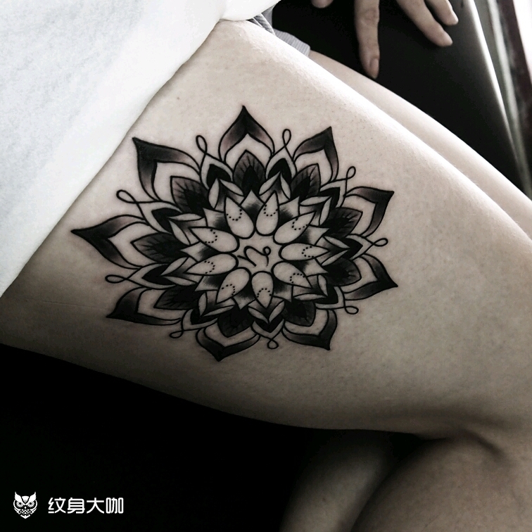 曼陀罗花_纹身图案手稿图片_小宋师傅的纹身作品集