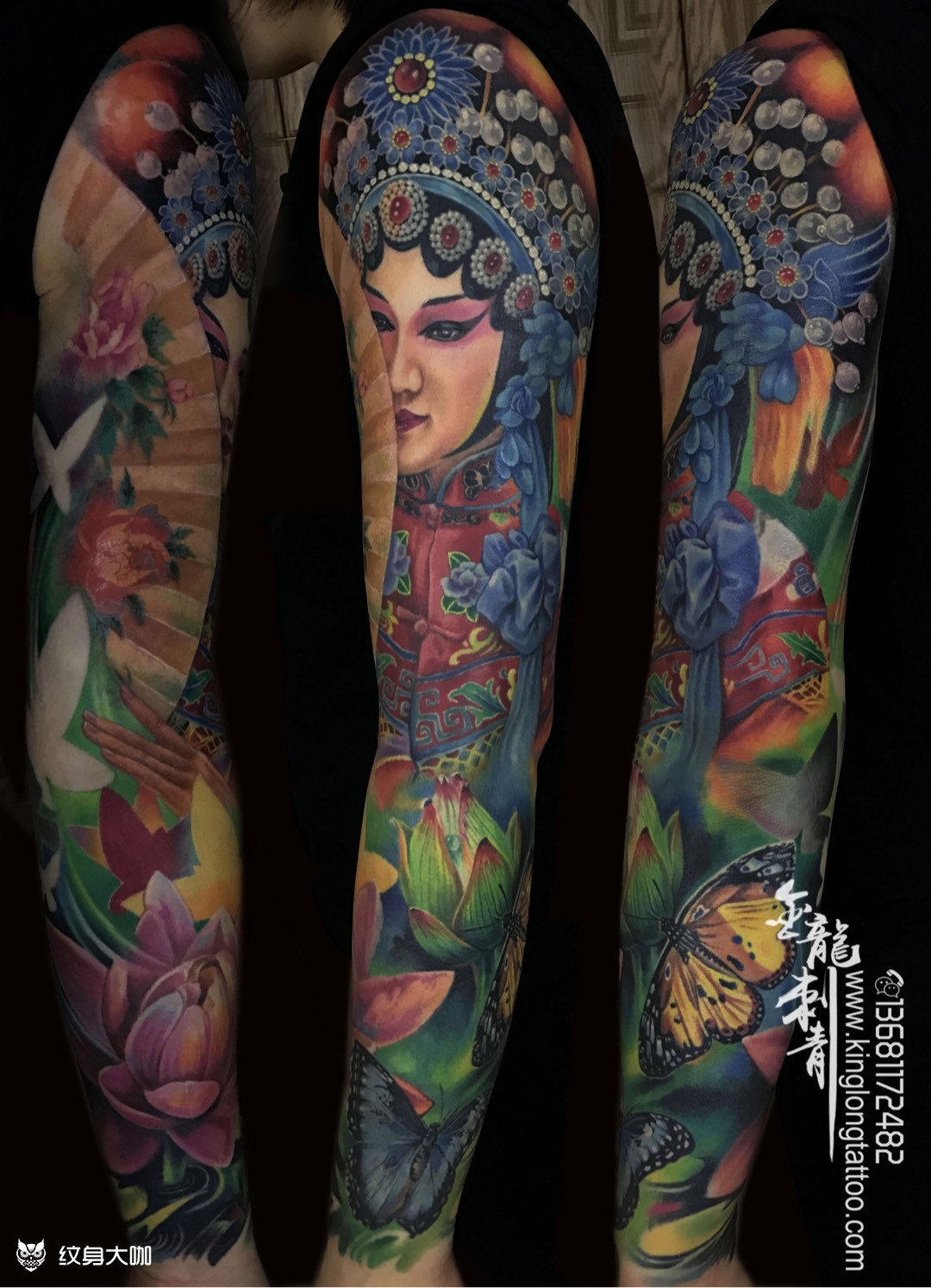 花旦_纹身图案手稿图片_韩金龙的纹身作品集