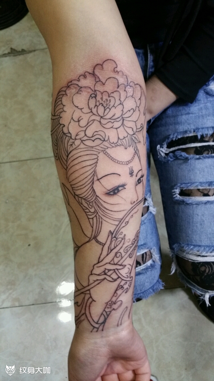 戏子_纹身图案手稿图片_张多帅的纹身作品集