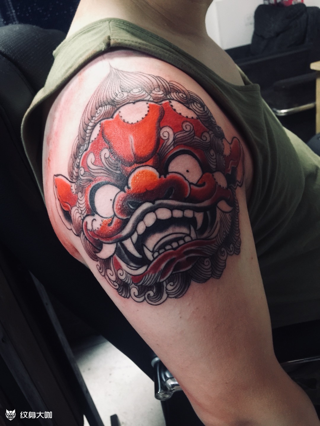 唐狮_纹身图案手稿图片_98麻雀的纹身作品集