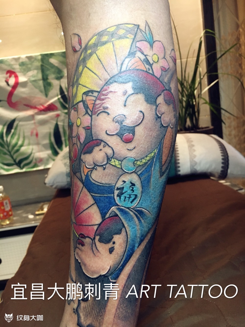 招财猫_纹身图案手稿图片_大鹏的纹身作品集