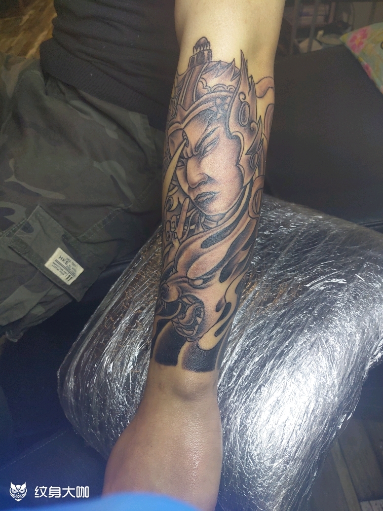 二郎神_纹身图案手稿图片_琅文阁的纹身作品集