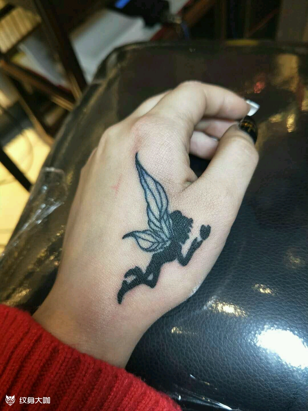 手背天使_纹身图案手稿图片_赵长雨的纹身作品集