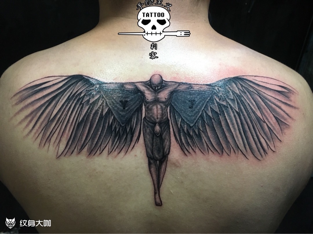 天使_纹身图案手稿图片_李春卫的纹身作品集
