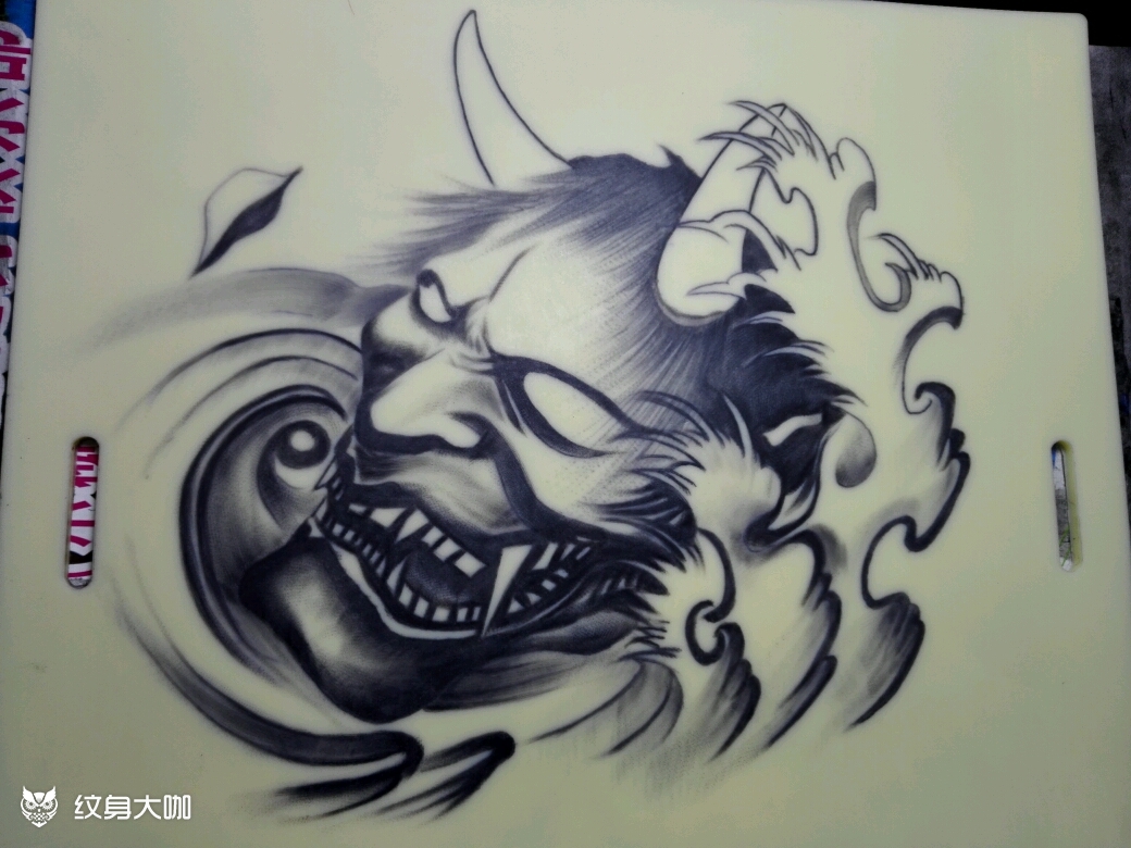 般若_纹身图案手稿图片_凌云刺客的纹身作品集