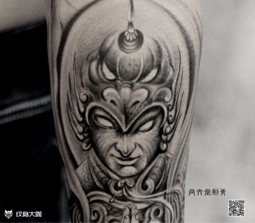 昙花一现为韦陀_纹身图案手稿图片_kai 叔的纹身作品集