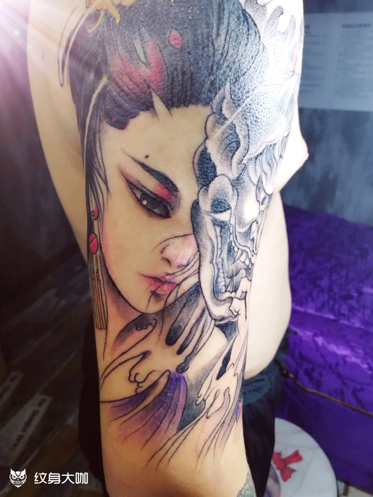 艺妓_纹身图案手稿图片_guoz的纹身作品集